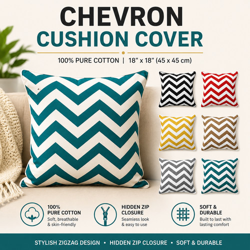 Chevron cushion covers 100 - cushion, 100%