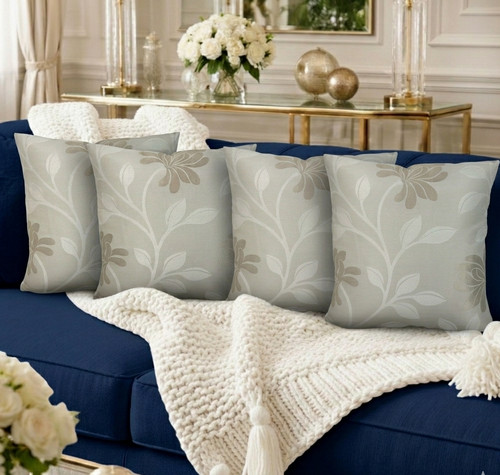 Cream beige floral - beige, cushion