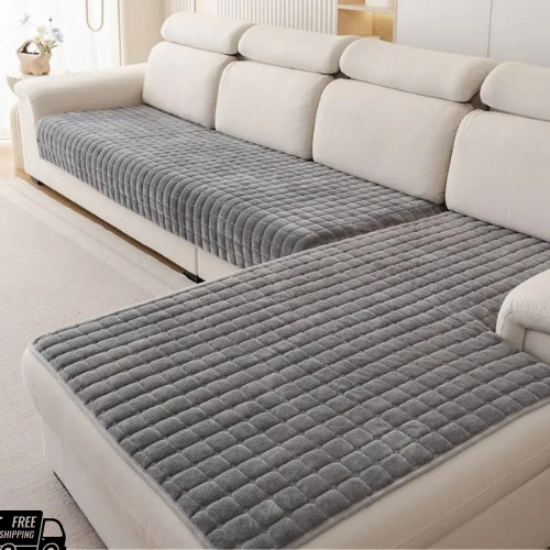 Plush sofa cushion cover - plush,