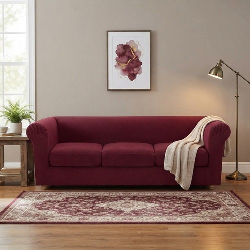 Claret stretch chesterfield - claret,