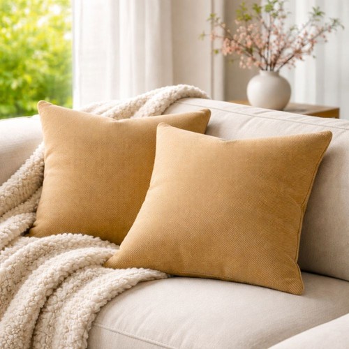 Camel brown cushion cover - brown,