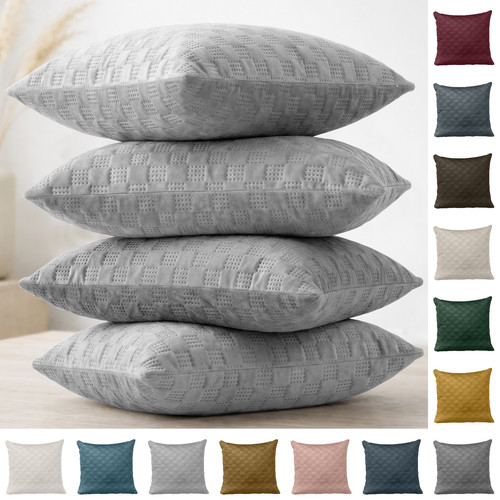 Pack check velvet cushion - velvet,