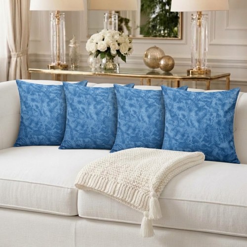 Set blue marbled cushion - 4,
