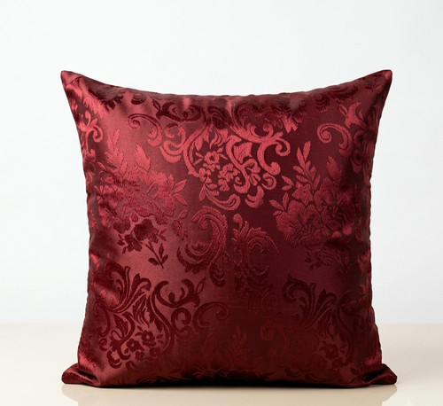 Cushion covers burgundy damask - cushion,