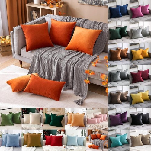 Velvet plush cushion cover - uk,