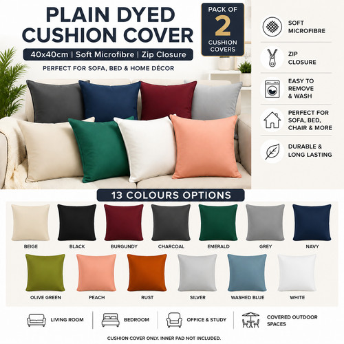 Plain dyed cushion - cushion, cover