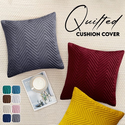 Quilted velvet cushion - cushion, covers