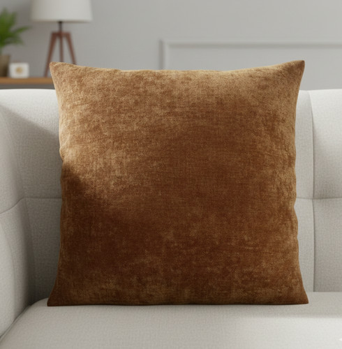 Luxury caramel brown chenille - luxury,