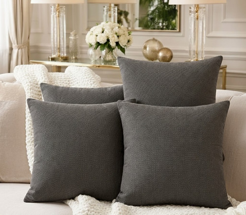 Set grey chenille - set, cushion