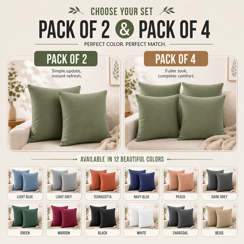 Plain dyed cushion cover - plain,